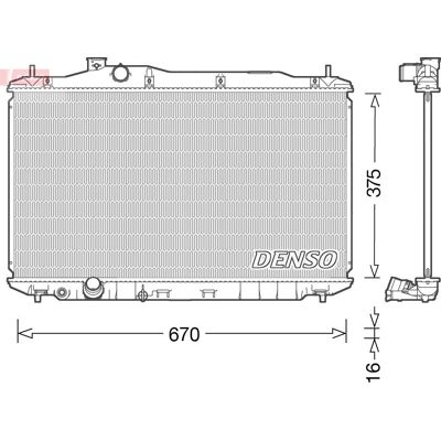 DENSO DRM40040 - Motor radiator til Honda Civic 8 Hatchback DENSO DRM40040 - Motor radiator til Honda Civic 8 Hatchback