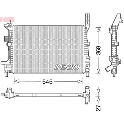 DENSO DRM10029 - Moottorin jäähdytysradiatori Fordille Focus 3, Kuga 2, Grand C-Max DENSO DRM10029 - Moottorin jäähdytysradiatori Fordille Focus 3, Kuga 2, Grand C-Max