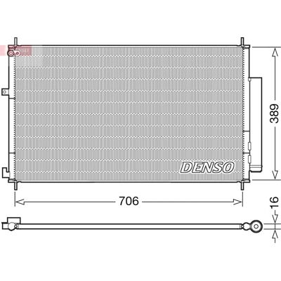 DENSO Condensator de climatizare Honda CR-V 4 - cu usucător - R134a DENSO Condensator de climatizare Honda CR-V 4 - cu usucător - R134a