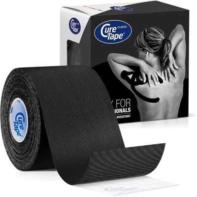 Cure Tape Classico Nero Bandaggio Neuromuscolare - Nastro di Kinesiologia Cure Tape Classico Nero Bandaggio Neuromuscolare - Nastro di Kinesiologia