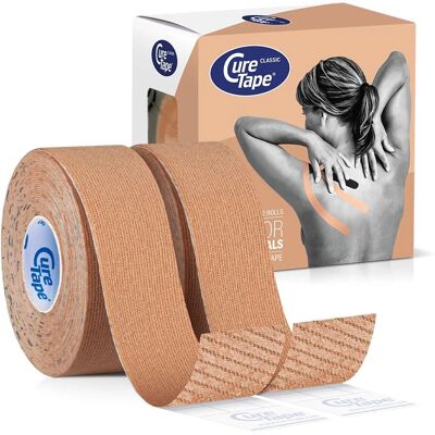 Cure Tape Classique Beige - Bande neuromusculaire 2,5cm x 5m - Publicité Cure Tape Classique Beige - Bande neuromusculaire 2,5cm x 5m - Publicité