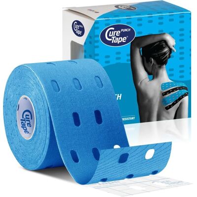 CureTape Punch Blau Kinesiologie Tape - Ondersteuning & Herstel CureTape Punch Blau Kinesiologie Tape - Ondersteuning & Herstel