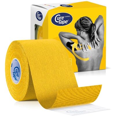 CureTape Geel Kinesiologie Tape 5cm x 5m - Kinesiologie Tape CureTape Geel Kinesiologie Tape 5cm x 5m - Kinesiologie Tape