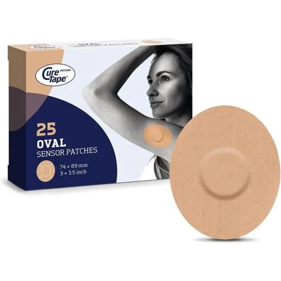 CureTape Sensor Patches Classic - Respirant, Hipoalergenic, Rezistent la apă - 25 bucăți CureTape Sensor Patches Classic - Respirant, Hipoalergenic, Rezistent la apă - 25 bucăți