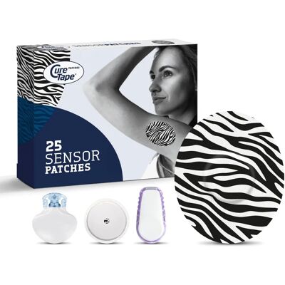 CureTape Sensor Patches Art Zebra - Lékařská krycí náplast CureTape Sensor Patches Art Zebra - Lékařská krycí náplast