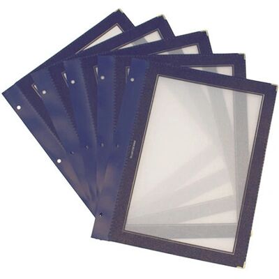 Securit Blau A4 Menüeinlagen-Set - Doppelglas, Mattes Fenster Securit Blau A4 Menüeinlagen-Set - Doppelglas, Mattes Fenster