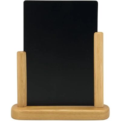 Securit teak asztali kréta tábla - Elegáns, kétoldalas, U-alakú tartó, 15x21cm Securit teak asztali kréta tábla - Elegáns, kétoldalas, U-alakú tartó, 15x21cm