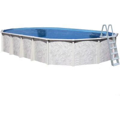 Piscina Ovale Interline Diana - Acciaio Zincato - 750x380cm - 35m3 - Bianco Piscina Ovale Interline Diana - Acciaio Zincato - 750x380cm - 35m3 - Bianco
