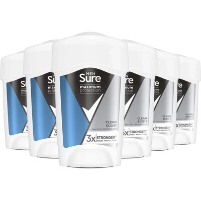 Sure Men Maximum Protection Anti-Perspirant Cream - 6 Pack Sure Men Maximum Protection Anti-Perspirant Cream - 6 Pack