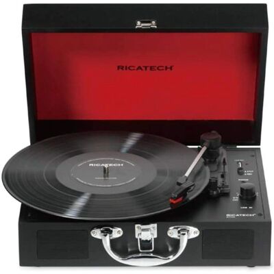 Ricatech Platine Noire - Portable avec Bluetooth et Haut-parleurs - Publicité Ricatech Platine Noire - Portable avec Bluetooth et Haut-parleurs - Publicité