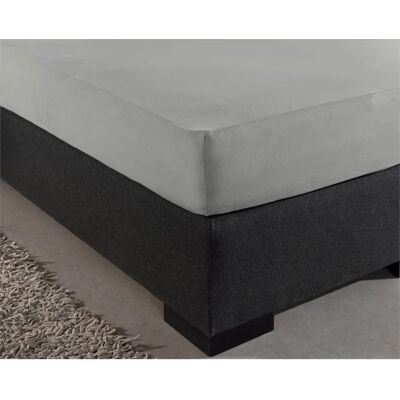 Dreamhouse Jersey Fitted Sheet - Katoen, Grijs, 220x200cm Dreamhouse Jersey Fitted Sheet - Katoen, Grijs, 220x200cm