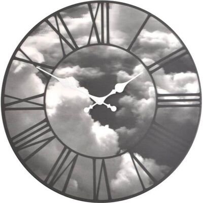 Nástěnné Hodiny NeXtime - Clouds - 39cm - Černá - Nástěnné Dekorace Nástěnné Hodiny NeXtime - Clouds - 39cm - Černá - Nástěnné Dekorace