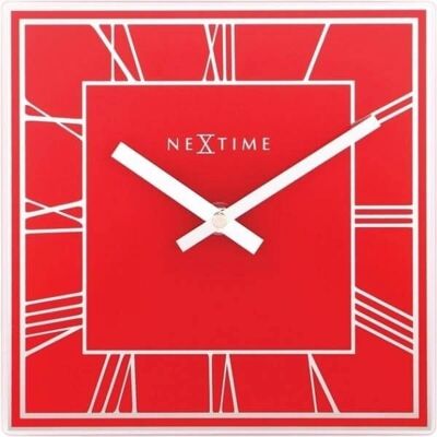 Nextime 5184ro Bílý Čtvercový Nástěnné Hodiny - Nástěnné Hodiny Nextime 5184ro Bílý Čtvercový Nástěnné Hodiny - Nástěnné Hodiny