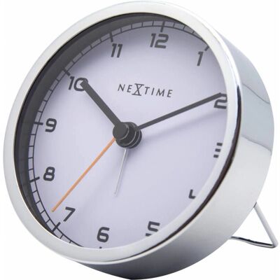 NeXtime 5194WI Alarmclock - Quartz, Wit, 9cm NeXtime 5194WI Alarmclock - Quartz, Wit, 9cm