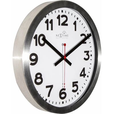 Horloge NeXtime Station en aluminium - Murale ou de table - 35cm Horloge NeXtime Station en aluminium - Murale ou de table - 35cm
