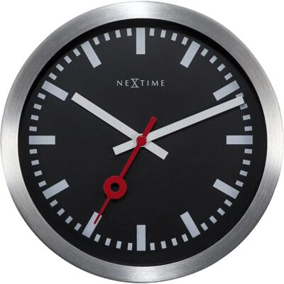 NeXtime Schwarze Wanduhr - 19cm - Stilvoll und Leise - Wandclock NeXtime Schwarze Wanduhr - 19cm - Stilvoll und Leise - Wandclock