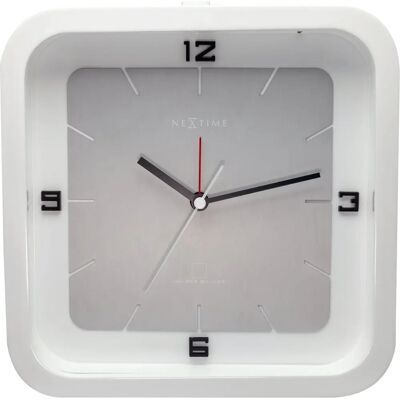 Λευκός Τετράγωνος Ξυπνητήρας Nextime - Επιτραπέζιο ρολόι Λευκός Τετράγωνος Ξυπνητήρας Nextime - Επιτραπέζιο ρολόι