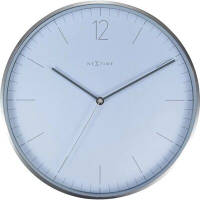 NeXtime Essential Silver Wanduhr - 34cm Elegant Weiß - Wanduhr NeXtime Essential Silver Wanduhr - 34cm Elegant Weiß - Wanduhr
