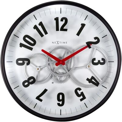 NeXtime 3259WI Wanduhr - Modern Gear, 36cm, Schwarz NeXtime 3259WI Wanduhr - Modern Gear, 36cm, Schwarz