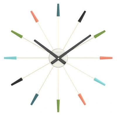 NeXtime Plug Inn Mekanisk Veggur - Flerfarget NeXtime Plug Inn Mekanisk Veggur - Flerfarget