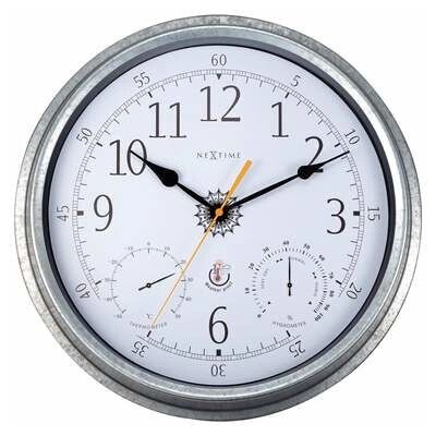 NeXtime Tulip Silber Außenwanduhr - Wanduhr NeXtime Tulip Silber Außenwanduhr - Wanduhr