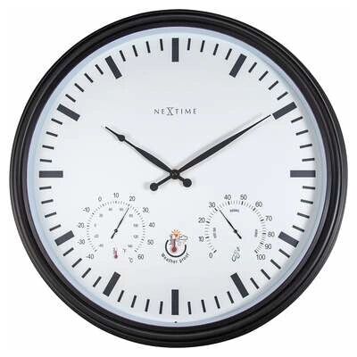 NeXtime Sunflower Wanduhr - Rund Schwarz NeXtime Sunflower Wanduhr - Rund Schwarz