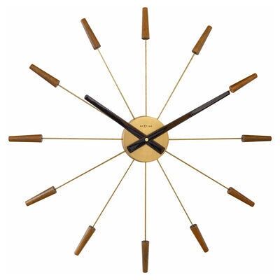 NeXtime - Vægur - Diameter 58 cm - Sort, Guld - Moderne Dekoration NeXtime - Vægur - Diameter 58 cm - Sort, Guld - Moderne Dekoration