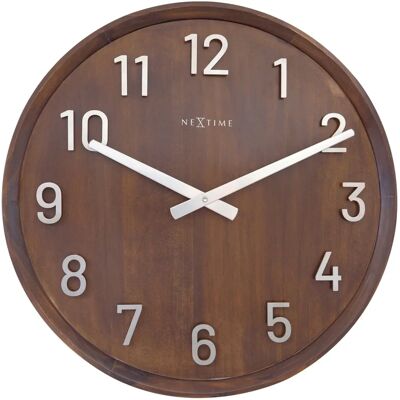 Nextime 3284BR Walnut Wall Clock - Silent - 50cm Nextime 3284BR Walnut Wall Clock - Silent - 50cm