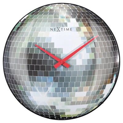 Orologio da parete Disco Ball NeXtime - Argento Orologio da parete Disco Ball NeXtime - Argento