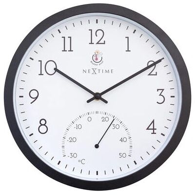 NeXtime Marigold Kwarts Klok - Ronde Zwarte/Witte Klok NeXtime Marigold Kwarts Klok - Ronde Zwarte/Witte Klok