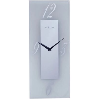NeXtime Dali Quartz Klok - Rechthoekige Zilveren/Grauwe Klok NeXtime Dali Quartz Klok - Rechthoekige Zilveren/Grauwe Klok