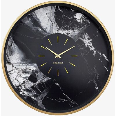 NeXtime Marble Duo 48 cm Vægur - Sort NeXtime Marble Duo 48 cm Vægur - Sort
