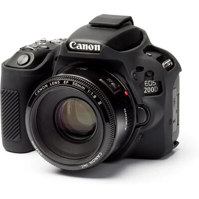 Housse de protection en silicone pour Canon 200D - Noir Housse de protection en silicone pour Canon 200D - Noir