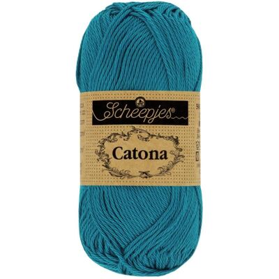 Fil Scheepjes Catona - Cotone, Blu petrolio, 50g, 125m Fil Scheepjes Catona - Cotone, Blu petrolio, 50g, 125m