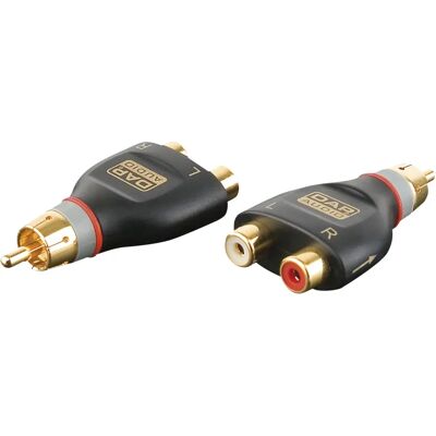 DAP Audio Adapter - 1x Cinch männlich / 2x Cinch weiblich - Hochwertiger Audio-Adapter DAP Audio Adapter - 1x Cinch männlich / 2x Cinch weiblich - Hochwertiger Audio-Adapter