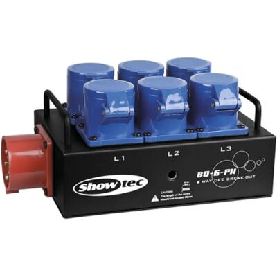 Showgear BO-6-PWC CEE 16A - Distributeur d'alimentation - Publicité Showgear BO-6-PWC CEE 16A - Distributeur d'alimentation - Publicité