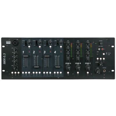 DAP Audio IMIX-5.3 Zone Mixer - 3 Zones, 5 Channels, 4U DAP Audio IMIX-5.3 Zone Mixer - 3 Zones, 5 Channels, 4U