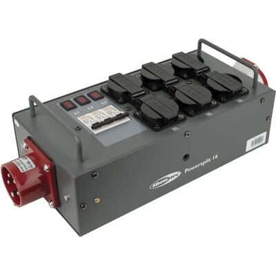 Showgear Powersplit 16 CEE 16A Strømfordeler - 6 Schuko, 1 CEE 16A Utgang Showgear Powersplit 16 CEE 16A Strømfordeler - 6 Schuko, 1 CEE 16A Utgang