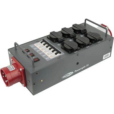 Showgear Powersplit 32 CEE 32A Strømfordeler - 6 Schuko-utganger Showgear Powersplit 32 CEE 32A Strømfordeler - 6 Schuko-utganger