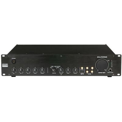 DAP-Audio ZA-7250 Verstärker - 4 Zonen, 240 W, Mikrofon, Line DAP-Audio ZA-7250 Verstärker - 4 Zonen, 240 W, Mikrofon, Line