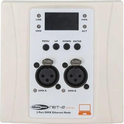 Showtec NET-2 Panel - 3-polig, Weiß - DMX Wandpanel Showtec NET-2 Panel - 3-polig, Weiß - DMX Wandpanel