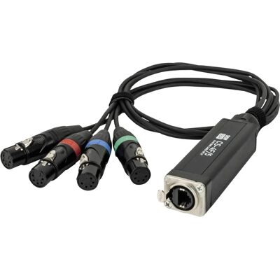 Showgear CS-4F/5 - 4-Kanal DMX Netzwerk-Adapter - Schwarz Showgear CS-4F/5 - 4-Kanal DMX Netzwerk-Adapter - Schwarz