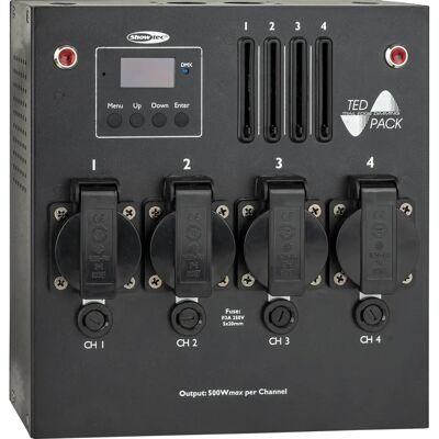 Showtec Showtec TED Pack LC Dimmer 4 Canaux avec Contrôle Local - Publicité Showtec Showtec TED Pack LC Dimmer 4 Canaux avec Contrôle Local - Publicité