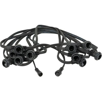 Showgear Schwarze Festoon Light E27 - 50cm Abstand - 20m Showgear Schwarze Festoon Light E27 - 50cm Abstand - 20m