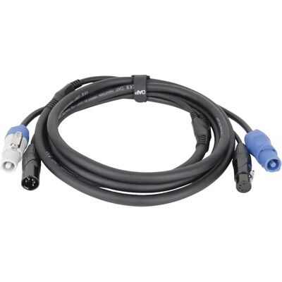 Câble hybride DAP Audio FP21 - Power Pro & XLR 5 broches - DMX / Power - 1,5 m - Publicité Câble hybride DAP Audio FP21 - Power Pro & XLR 5 broches - DMX / Power - 1,5 m - Publicité