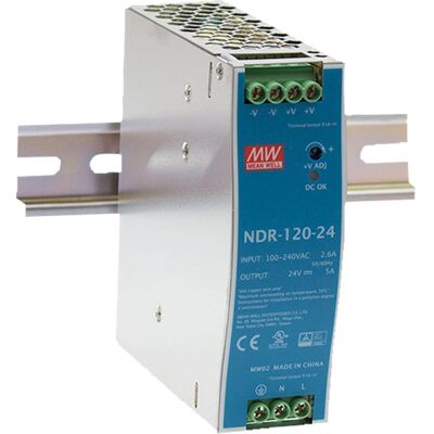 Meanwell NDR-120-24 Alimentation DIN Rail 120W 24V - Publicité Meanwell NDR-120-24 Alimentation DIN Rail 120W 24V - Publicité