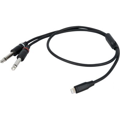 DAP Audio Adapterkabel - 1,5 m Lightning/2x Mono-Klinke DAP Audio Adapterkabel - 1,5 m Lightning/2x Mono-Klinke