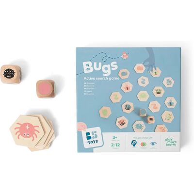 BS Toys Drewniana gra w poszukiwanie owadów - Edukacyjna zabawka BS Toys Drewniana gra w poszukiwanie owadów - Edukacyjna zabawka