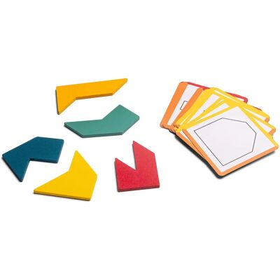 BS Toys Pointy Puzzle - Gra karciana z kształtami - Gra edukacyjna BS Toys Pointy Puzzle - Gra karciana z kształtami - Gra edukacyjna