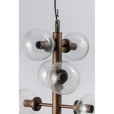Lampa wisząca Chavello - Brązowa Antyczna - 47x47x66cm Lampa wisząca Chavello - Brązowa Antyczna - 47x47x66cm